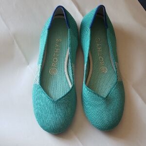 Rothy's Vibrant Aqua Flats